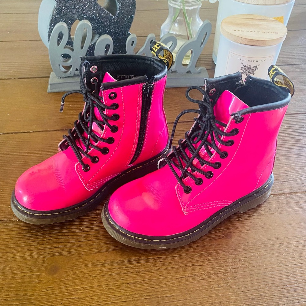 Pink Dr Marten boots  girls size 11